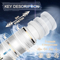 Cargar imagen en el visor de la galería, Hot selling high quality automatic rotating masturbation cup ABS+TPR+silicone electric masturbation cup for men
