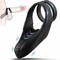 Cargar imagen en el visor de la galería, Double Penis Ring Vibrator with Taint Teaser
