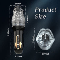 Load image into Gallery viewer, TORNADO-5 Rotating £¦10 Vibrating Transparent sleeve Oral Sex Cup
