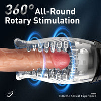 Load image into Gallery viewer, TORNADO-5 Rotating £¦10 Vibrating Transparent sleeve Oral Sex Cup
