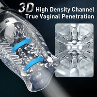 Load image into Gallery viewer, TORNADO-5 Rotating £¦10 Vibrating Transparent sleeve Oral Sex Cup
