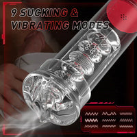 Load image into Gallery viewer, S-HANDE 9 Vibrating 9 Sucking Transparent Penis Enlargement Pump
