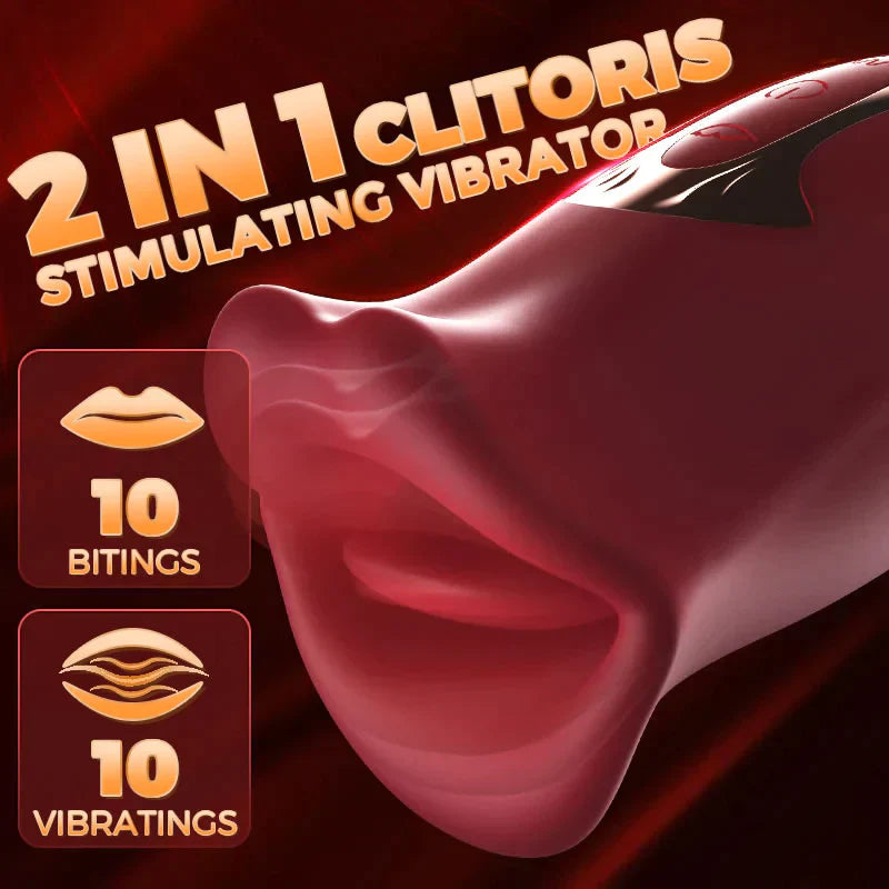 Ramsdell 10 Beißmodi &amp; 10 Vibrationsgeschwindigkeiten Stimulieren Sie die Brustwarze Klitoris Vibrator für Frauen 