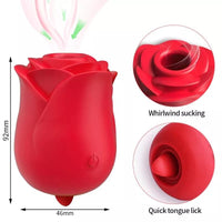 Load image into Gallery viewer, Rose Toy with Tounge Vibrator Clit Stimulator
