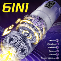 Bild in Galerie-Viewer laden, 7-Function Automatic Electric Masturbator with Telescopic, Rotating, Vibrating, and Suction Features
