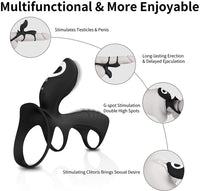 Cargar imagen en el visor de la galería, Dual-Motor Penis Ring Couple Vibrator
