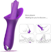 Bild in Galerie-Viewer laden, 10 Modi Dildo Zungenvibrator Brustwarzenmassage
