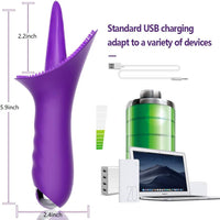 Bild in Galerie-Viewer laden, 10 Modi Dildo Zungenvibrator Brustwarzenmassage
