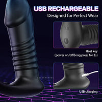 Load image into Gallery viewer, Moore - 10 Thrilling Vibration 3 Thrusting Silicone Remote Control Cock Ring Anal Vibrator
