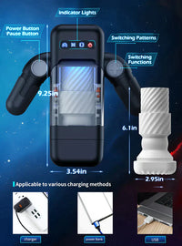 Load image into Gallery viewer, Manual Play Phone Holder Interactive Auto Male Stroker Masturbator Heating
