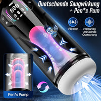 Bild in Galerie-Viewer laden, AI Hands-Free Male Masturbator with 7 Telescopic, Sucking, and Vibration Modes
