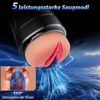 Bild in Galerie-Viewer laden, Advanced Electric Masturbator for Men with 10 Vibration and 5 Suction Modes, Realistic 3D Pocket Pussy Stimulator
