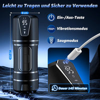 Bild in Galerie-Viewer laden, Advanced Electric Masturbator for Men with 10 Vibration and 5 Suction Modes, Realistic 3D Pocket Pussy Stimulator

