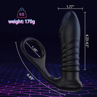 Load image into Gallery viewer, Moore - 10 Thrilling Vibration 3 Thrusting Silicone Remote Control Cock Ring Anal Vibrator
