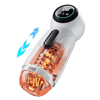 Cargar imagen en el visor de la galería, LCD Stepless Adjusting Thrusting Vibrating Heating Male Masturbator
