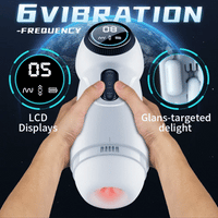 Cargar imagen en el visor de la galería, LCD Stepless Adjusting Thrusting Vibrating Heating Male Masturbator
