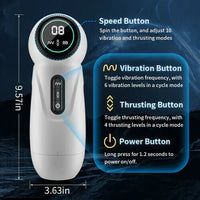 Cargar imagen en el visor de la galería, LCD Stepless Adjusting Thrusting Vibrating Heating Male Masturbator
