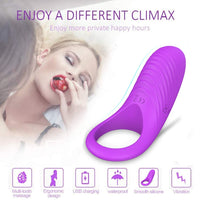 Cargar imagen en el visor de la galería, Vibrating Penis Ring Men Cockring Clitoris Stimulate Vibrator Delayed Premature Ejaculation Rings Adult Sex Toys For Couples
