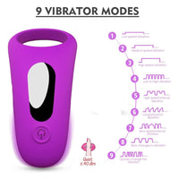 Cargar imagen en el visor de la galería, Vibrating Penis Ring Men Cockring Clitoris Stimulate Vibrator Delayed Premature Ejaculation Rings Adult Sex Toys For Couples
