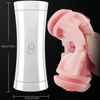Cargar imagen en el visor de la galería, Hand Free Male Masturbator Cup Vaginal Oral Sex Dual Channel Vibrating Masturbation Pocket Pussy Mouth Blowjob Sex Toys for Men
