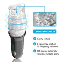 Load image into Gallery viewer, Male Masturbator Cup Rotating Vibrating Vagina Glans Penis Stimulate Lasting Delay Massager Masturbation Cup Sex Toys for Men
