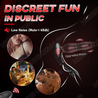 Load image into Gallery viewer, [Pre-sale] Alfred Low Noise 10 Thrusting &amp; Vibrating Double Cock Rings Silicone Prostate Massager
