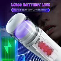 Bild in Galerie-Viewer laden, Automatischer, teleskopartiger Masturbator mit Saug- und Vibrationsfunktion für Männer, echter Blowjob, Muschi und Vaginas für Männer ab 18 Jahren 
