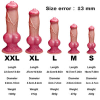 Bild in Galerie-Viewer laden, Riesiger Tierdildo XXL Realistischer Big Knot Hundedildos Vaginalstimulator G-Punkt-Massagegerät Penis mit Saugnapf Masturbator für Frauen
