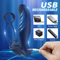 Bild in Galerie-Viewer laden, Anal Vibrator Männlich Prostata Massager Penis Ring Verzögerung Ejakulation Cockring Remote Anus Butt Plug Finger Masturbation Sex Spielzeug Männer 
