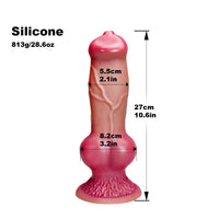 Bild in Galerie-Viewer laden, Riesiger Tierdildo XXL Realistischer Big Knot Hundedildos Vaginalstimulator G-Punkt-Massagegerät Penis mit Saugnapf Masturbator für Frauen
