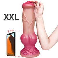 Bild in Galerie-Viewer laden, Riesiger Tierdildo XXL Realistischer Big Knot Hundedildos Vaginalstimulator G-Punkt-Massagegerät Penis mit Saugnapf Masturbator für Frauen
