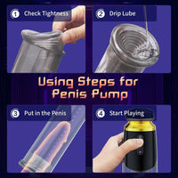 Cargar imagen en el visor de la galería, Electric Penis Pump Male Sex Toy Vacuum Pump Cock Extender Adult Toys Air Pressure Device with 5 Intensities Sex Toys For Men
