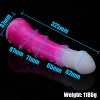 Bild in Galerie-Viewer laden, Pferdeform Tierdildo Analplug Slilcone Riesiger Penis mit Saugnapf Analmassagegerät Flirt Sexprodukt Sexspielzeug für Frauen Männer
