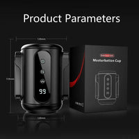 Cargar imagen en el visor de la galería, With Holder Dual Cords LCD display  Automatic Thrusting Vibrating Telescopic Masturbation for Men Real Vagina Sex Machine
