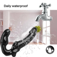 Bild in Galerie-Viewer laden, Vibrierender Umschnalldildo aus Silikon ohne Träger mit Fernbedienung und 10 Geschwindigkeiten
