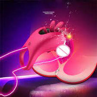 Load image into Gallery viewer, Rotation Oral Tongue Licking Penis Vibrating Ring G-spot Massager
