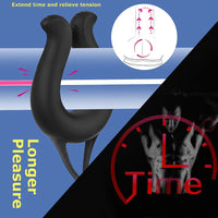 Laad afbeelding in galerijviewer, 9 Modes Vibrating Cock Ring &amp; Anul Plug Massager
