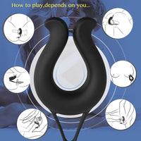 Laad afbeelding in galerijviewer, 9 Modes Vibrating Cock Ring &amp; Anul Plug Massager
