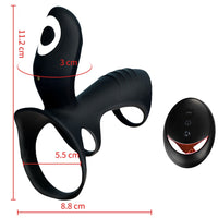 Cargar imagen en el visor de la galería, Dual-Motor Penis Ring Couple Vibrator
