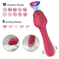 Cargar imagen en el visor de la galería, Powerful Rose Vibrator For Women Clitoris Nipple Clit Sucker
