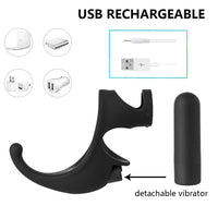 Cargar imagen en el visor de la galería, Vibrating Dual Penis Ring with Taint Teaser
