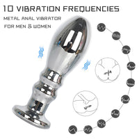 Load image into Gallery viewer, Stainless Steel Butt Plug Anal Vibrator And Prostate Massager

