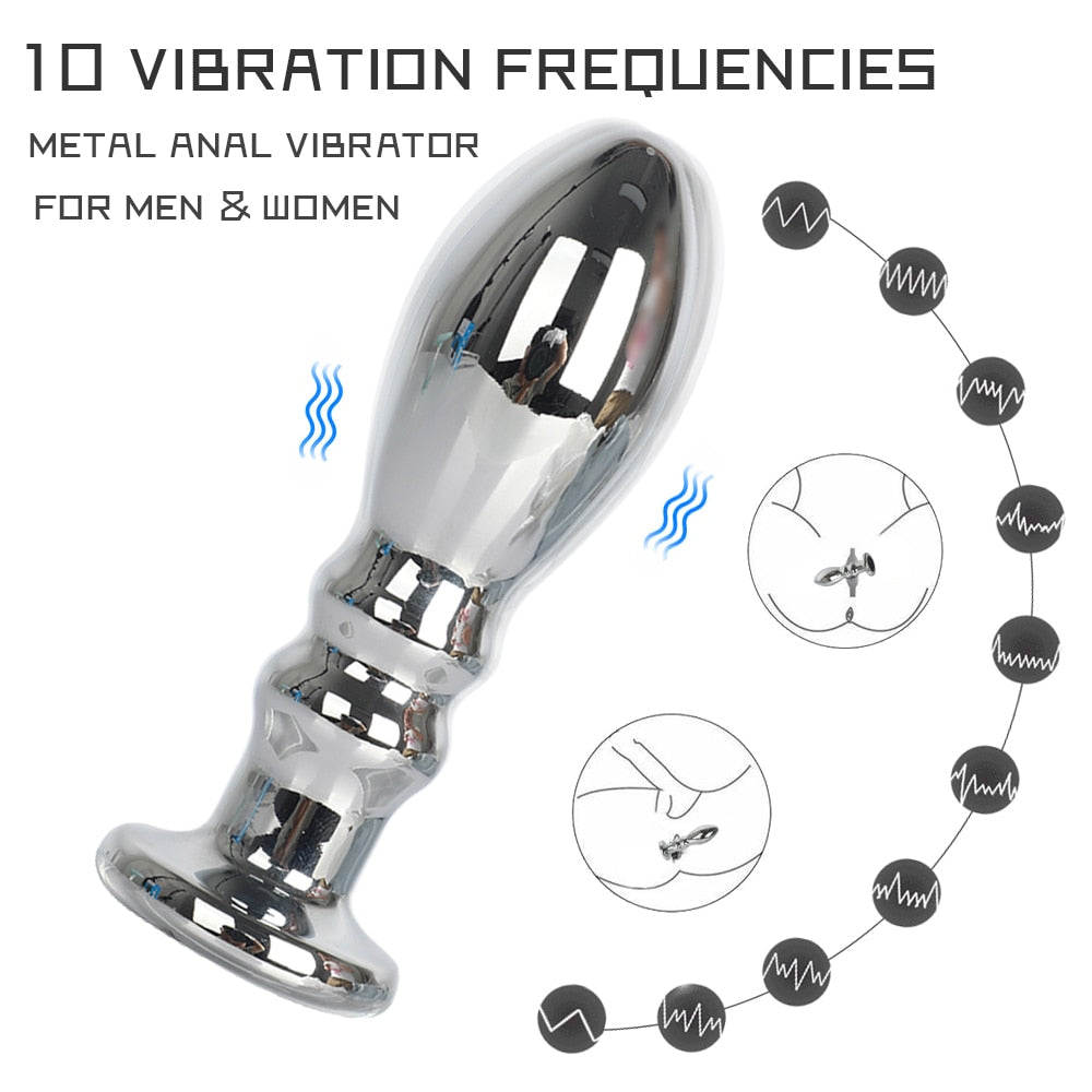 Plug anal en acier inoxydable, vibrateur anal et masseur de prostate