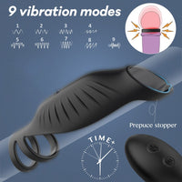 Cargar imagen en el visor de la galería, Wireless Vibrating Penis Ring Vibrator
