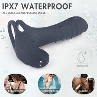 Bild in Galerie-Viewer laden, Elastischer Penisring mit Verzögerungsfunktion und Vibrationsfunktion, dehnbarer Vibrator zur intensiven Stimulation der Klitoris
