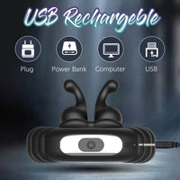 Cargar imagen en el visor de la galería, Vibrating Dual Penis Ring Dildo Vibrator Stretchy Adjustable Cock Ring
