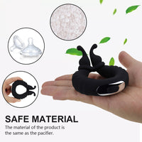 Cargar imagen en el visor de la galería, Vibrating Dual Penis Ring Dildo Vibrator Stretchy Adjustable Cock Ring
