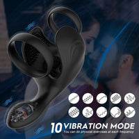Cargar imagen en el visor de la galería, Spiked Dual Penis Ring Prostate Testicles Anal Stimulating Vibrator
