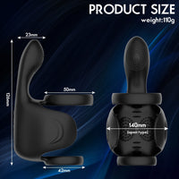 Cargar imagen en el visor de la galería, Spiked Dual Penis Ring Prostate Testicles Anal Stimulating Vibrator
