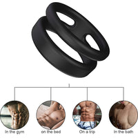 Cargar imagen en el visor de la galería, Silicone Dual Penis Ring
